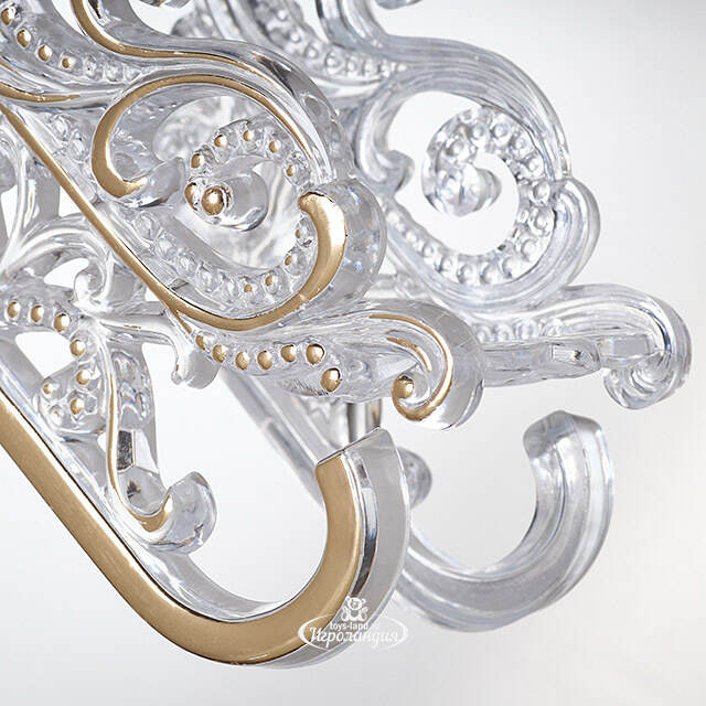 Елочная игрушка Санки - Морозные узоры 10 см, подвеска Forest Market