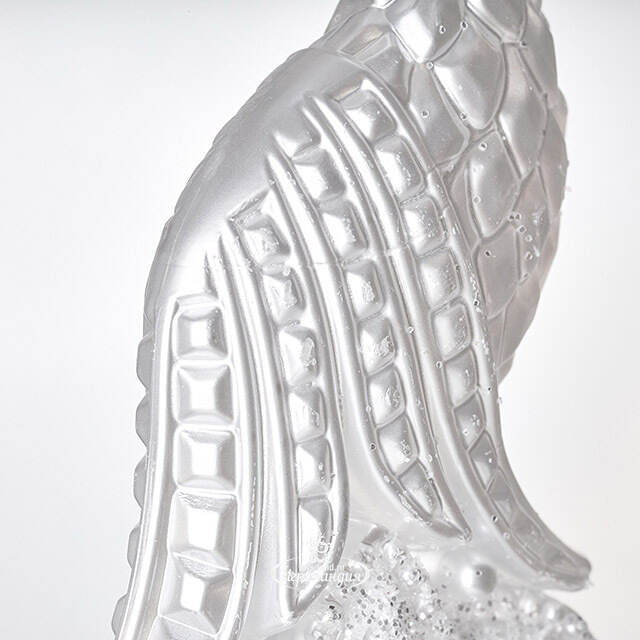 Елочная игрушка Павлин с драгоценным хвостом 12 см белый, подвеска Forest Market