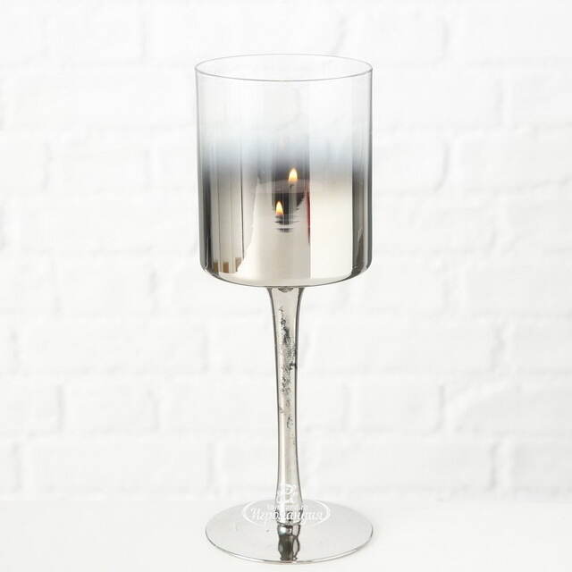 Стеклянный подсвечник-бокал Graccio 25 см Boltze
