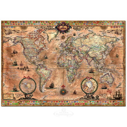 Пазл Античная карта мира, 1000 элементов Educa