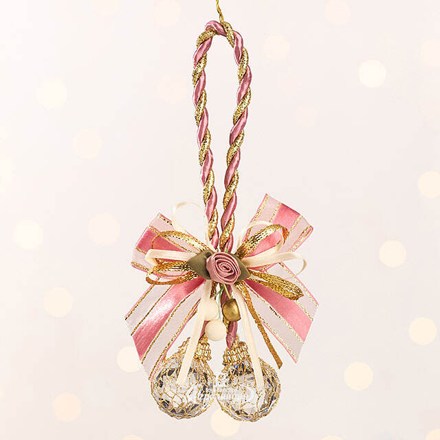 Елочная игрушка Бриллиантовая Гроздь 15 см розовая, подвеска Forest Market