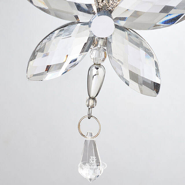 Елочное украшение Мотылек Бриллиантовый 8 см прозрачный акрил, клипса Forest Market