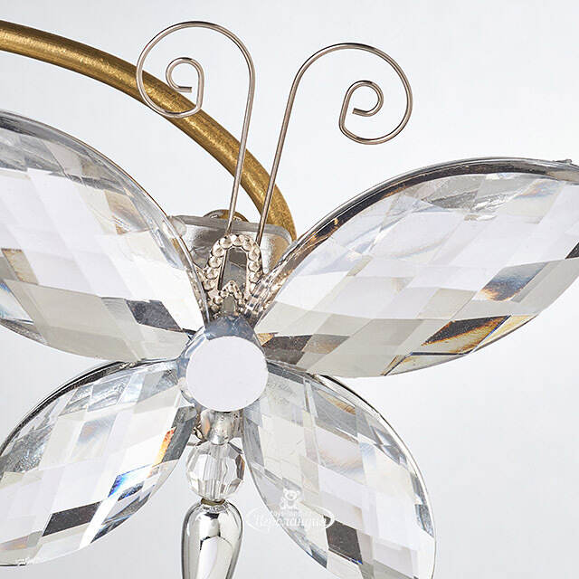 Елочное украшение Мотылек Бриллиантовый 8 см прозрачный акрил, клипса Forest Market