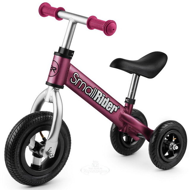 Беговел-каталка трансформер Small Rider Jimmy, надувные колеса 8"/6", вишневый Small Rider