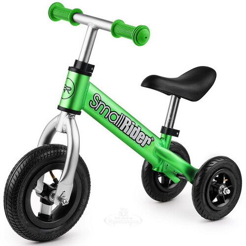 Беговел-каталка трансформер Small Rider Jimmy, надувные колеса 8"/6", зеленый Small Rider