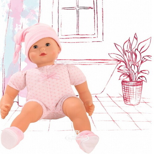 Кукла-пупс Маффин Макси в розовом боди 42 см, закрывает глаза Gotz