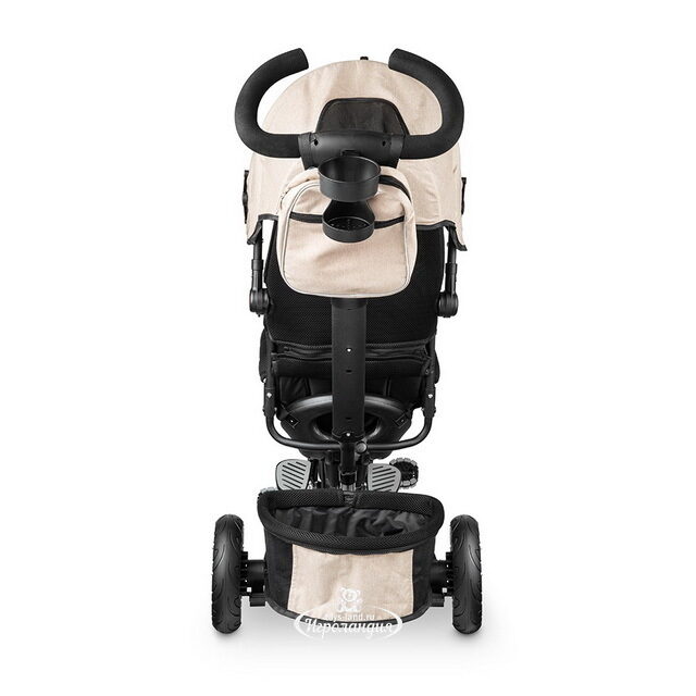 Вездеходный трехколесный велосипед Small Rider Discovery Light с ручкой и капюшоном, бежевый Small Rider (Смол Райдер)