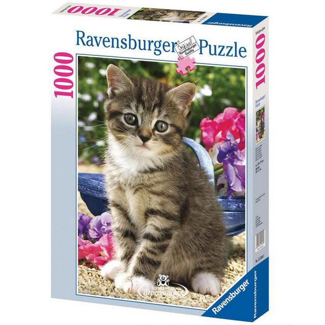 Пазл Котенок в саду, 1000 элементов Ravensburger (Равенсбургер)