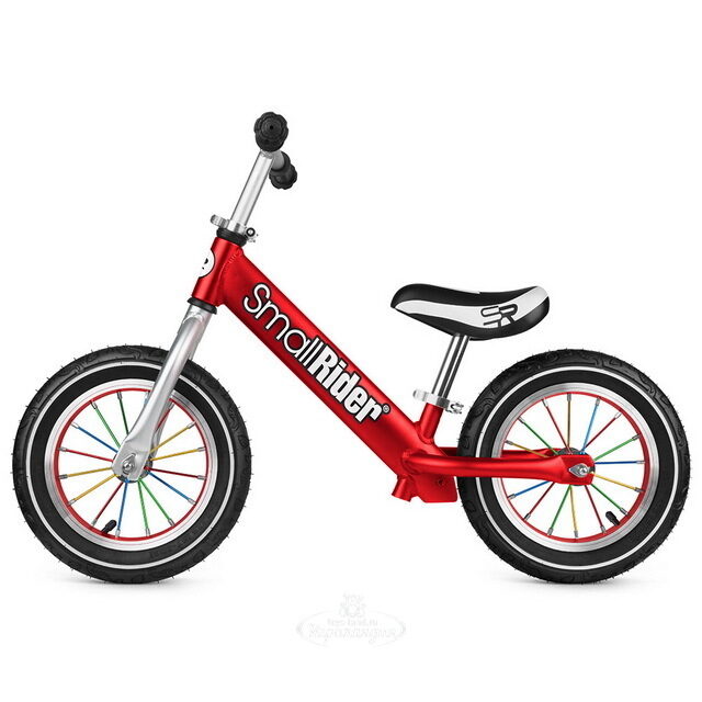 Беговел Small Rider Foot Racer 2 AIR, надувные колеса 12" с цветными спицами, красный Small Rider