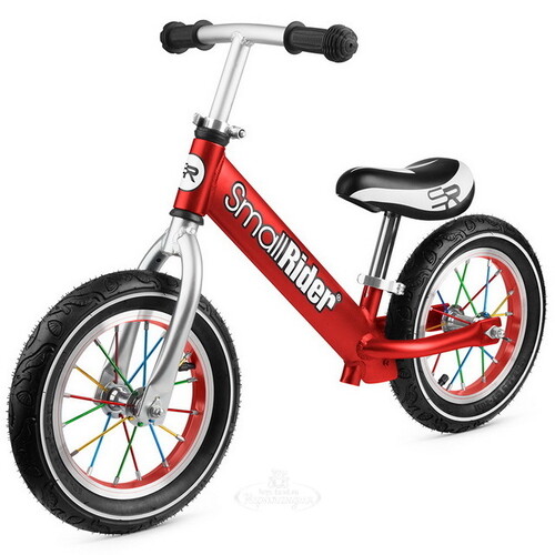 Беговел Small Rider Foot Racer 2 AIR, надувные колеса 12" с цветными спицами, красный Small Rider