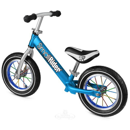Беговел Small Rider Foot Racer 2 AIR, надувные колеса 12" с цветными спицами, синий Small Rider