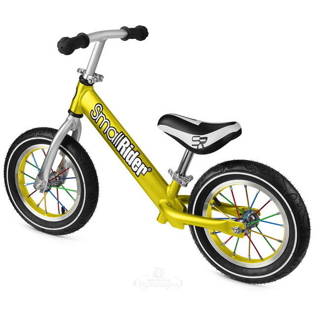 Беговел Small Rider Foot Racer 2 AIR, надувные колеса 12" с цветными спицами, золотой Small Rider