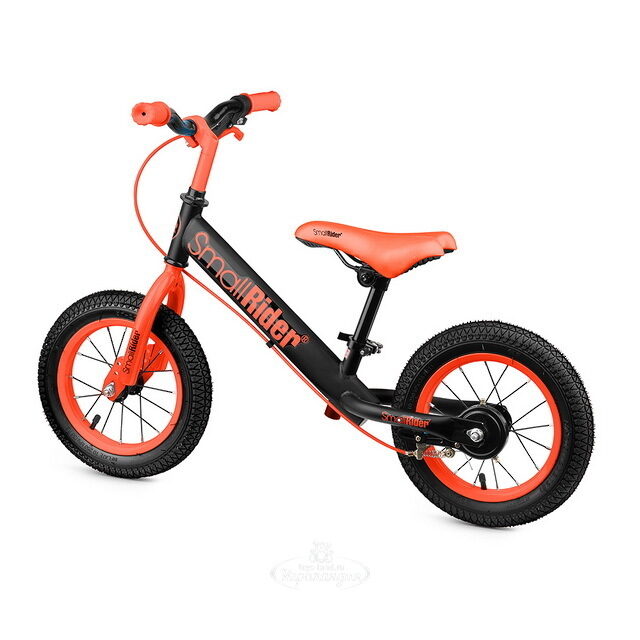 Беговел Small Rider Ranger 2 Neon, надувные колеса 12", ручной тормоз, красно-оранжевый Small Rider