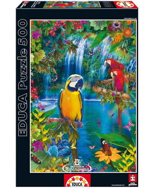 Пазл Тропические птицы, 500 элементов Educa
