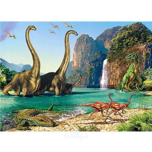 Набор пазлов Мир Динозавров, 2*100 элементов Educa