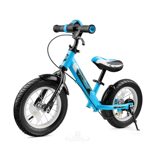 Беговел Small Rider Roadster 2 AIR Plus с ревом мотора и LED подсветкой, надувные колеса 12", синий Small Rider
