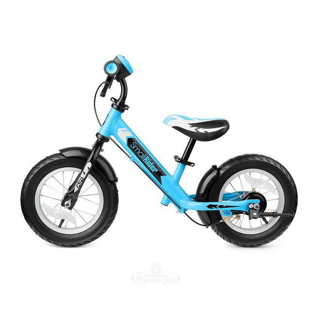 Беговел Small Rider Roadster 2 AIR Plus с ревом мотора и LED подсветкой, надувные колеса 12", синий Small Rider