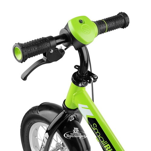 Беговел Small Rider Roadster 2 AIR Plus с ревом мотора и LED подсветкой, надувные колеса 12", зеленый Small Rider