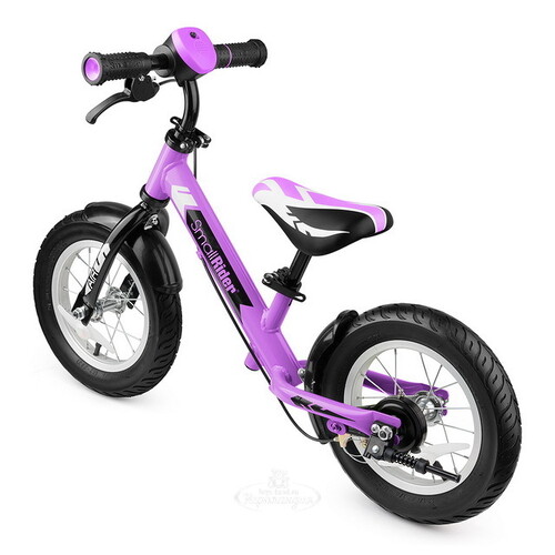 Беговел Small Rider Roadster 2 AIR Plus с ревом мотора и LED подсветкой, надувные колеса 12", фиолетовый Small Rider