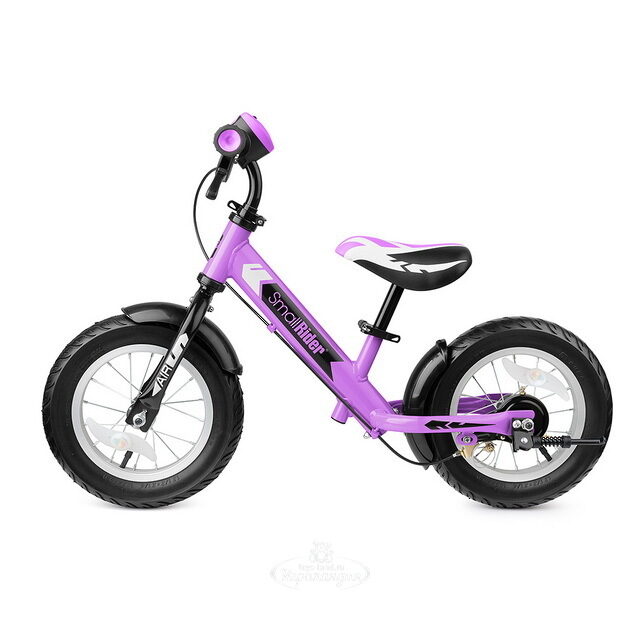 Беговел Small Rider Roadster 2 AIR Plus с ревом мотора и LED подсветкой, надувные колеса 12", фиолетовый Small Rider