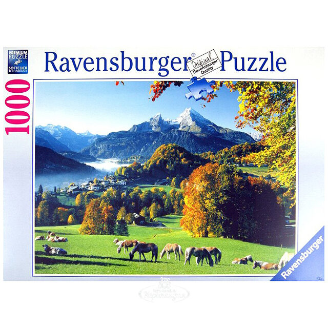 Пазл "Горная Долина Watzmann, Германия",1000 элементов, 50х70 см Ravensburger