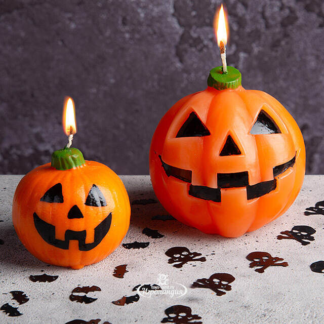 Декоративная свеча Джек-фонарь 6 см Омский Свечной