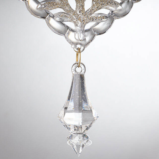 Елочная игрушка Сердце - Голубиная нежность 15 см, подвеска Forest Market