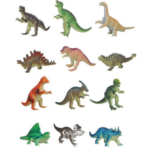 Набор фигурок Ребятам о зверятах: Динозавры 12 шт Bondibon