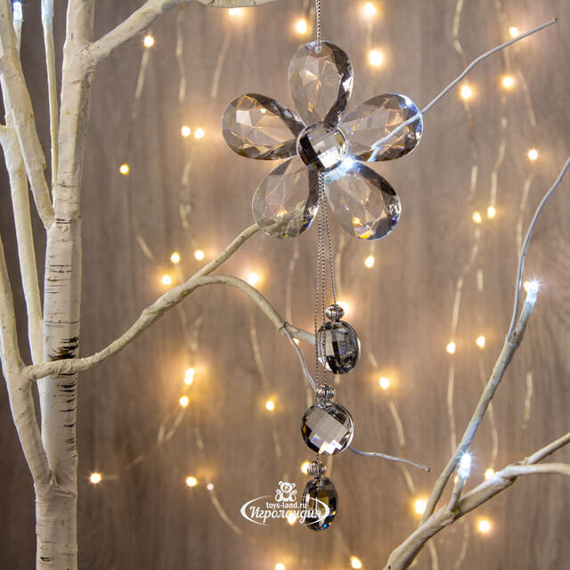 Елочная подвеска Цветок Прозрачный 18 см Forest Market