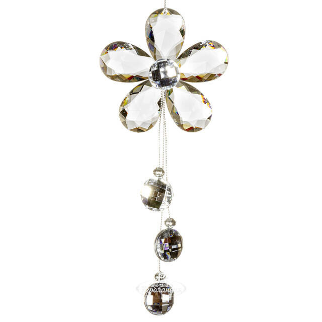 Елочная подвеска Цветок Прозрачный 18 см Forest Market