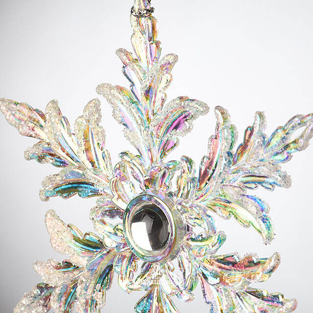 Елочная игрушка Снежинка - Ледяная мелодия 10 см, подвеска Forest Market