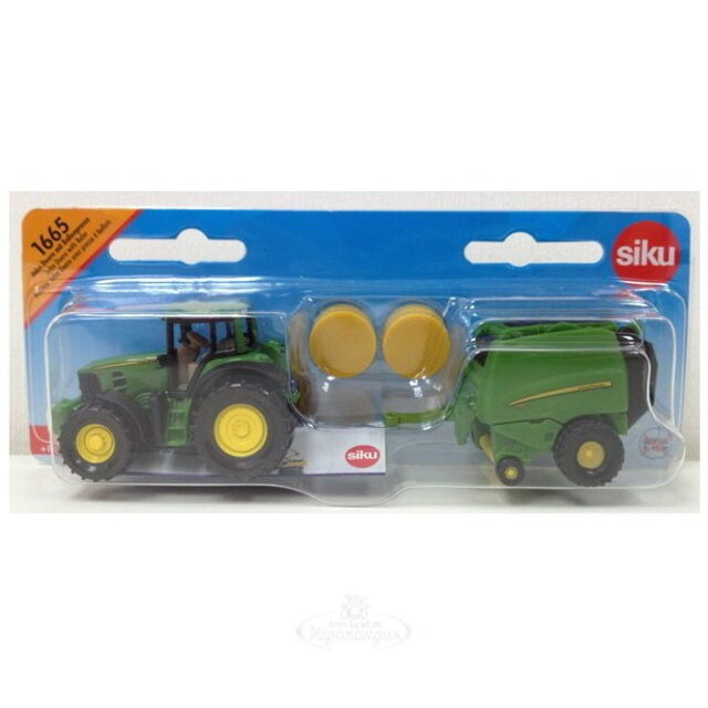 Трактор John Deere с пресс-подборщиком 1:87 SIKU