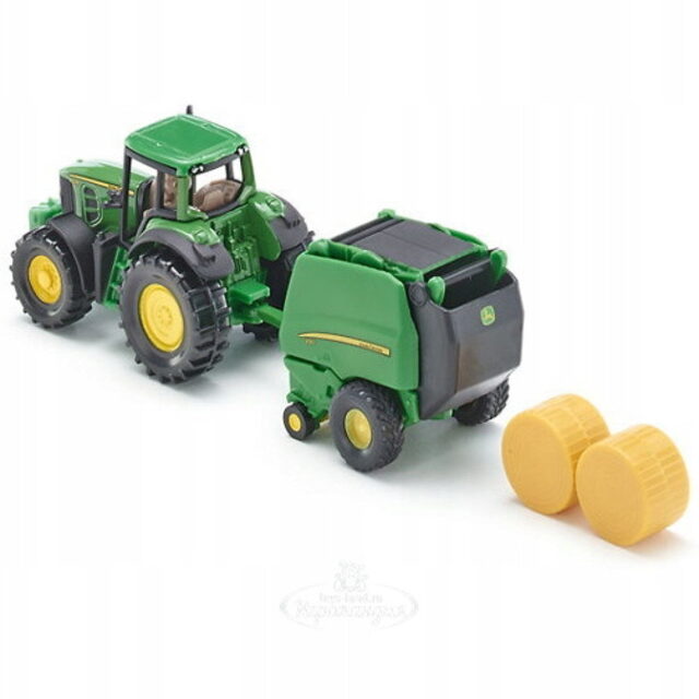 Трактор John Deere с пресс-подборщиком 1:87 SIKU