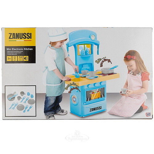 Детская кухня Zanussi 60 см 14 предметов, звук HTI
