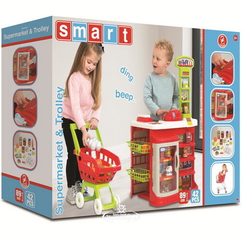 Детский Супермаркет с тележкой 89 см Smart