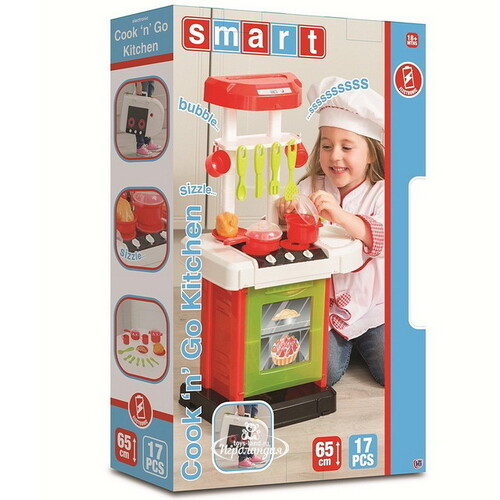Электронная детская кухня Smart 65 см 15 предметов, звук Smart