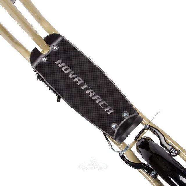 Внедорожный самокат Novatrack City Line, надувные колеса 16"/12", 2 тормоза, бежевый, до 120 кг Novatrack (Новатрэк)