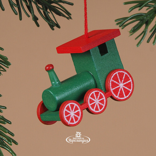 Деревянная елочная игрушка Паровозик Berlin Express 6 см, подвеска Breitner
