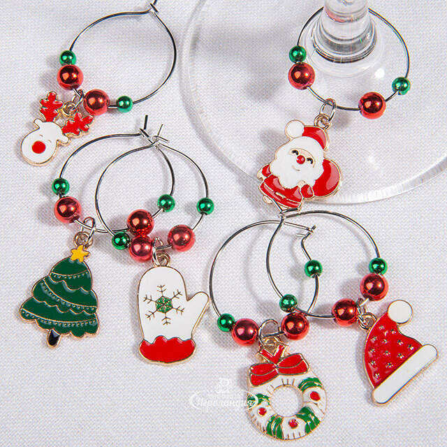 Маркеры для бокалов Merry Christmas 4 см, 6 шт Koopman (Купман)