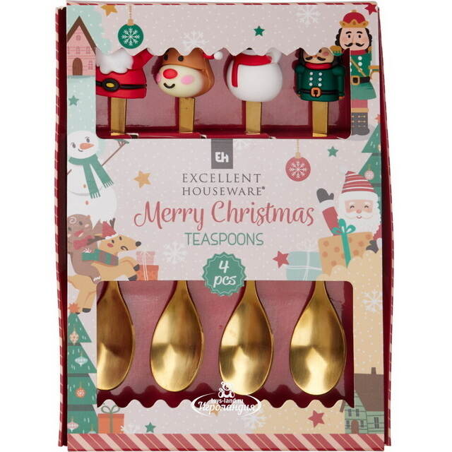 Набор новогодних ложек Santas Banquet 4 шт Koopman