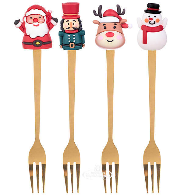Набор новогодних вилок Christmas Banquet 4 шт Koopman