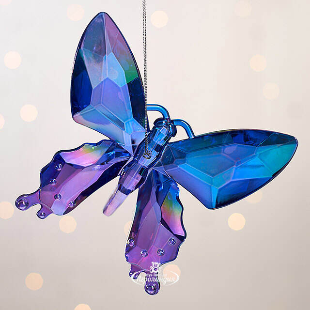 Елочная игрушка Бабочка Тропическая 15 см, подвеска Forest Market