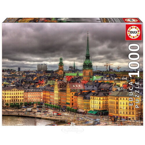 Пазл Вид на Стокгольм - Швеция, 1000 элементов Educa