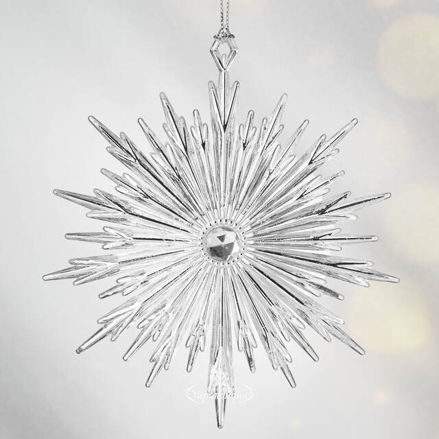 Елочная игрушка Снежинка - Морозная Мелодия 13 см, подвеска Forest Market