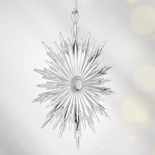 Елочная игрушка Снежинка - Морозная Мелодия 13 см, подвеска Forest Market