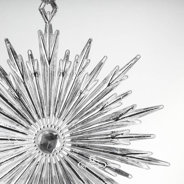 Елочная игрушка Снежинка - Морозная Мелодия 13 см, подвеска Forest Market