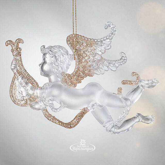 Елочная игрушка Ангел Музыки 13 см, подвеска Forest Market