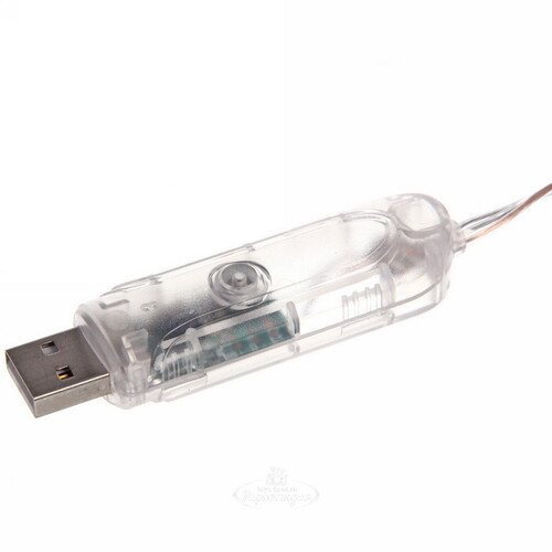 Светодиодная USB-гирлянда Роса Magnificent 10 м, 100 разноцветных RGB LED, серебряная проволока, пульт управления, таймер, IP20 Serpantin