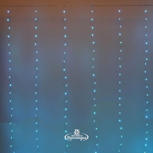 Гирлянда - занавес Роса Magnificent 3*2.8 м, 280 разноцветных RGB ламп, серебряная проволока, пульт управления, таймер, IP20 Serpantin