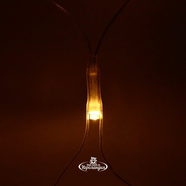 Светодиодная гирлянда сетка 1.5*1.5 м, 120 теплых белых LED ламп, прозрачный ПВХ, контроллер, IP20 Serpantin (Серпантин)